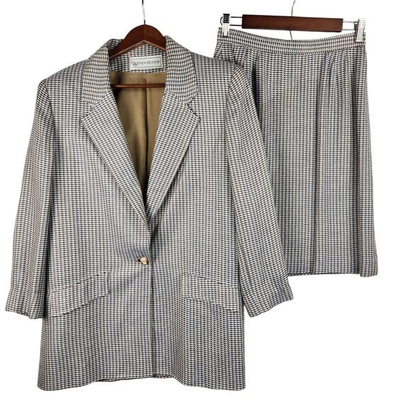 Evan-Picone Suit Women’s SZ 8 Vintage Made in USA Union Made 1980’s Boxy EUC - Picture 1 of 16